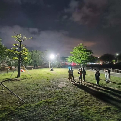 600W Weiß Emissions Farbe Sicherheitsbereich Trolley Beleuchtung Blitzfrei Ballon Lichter Turm