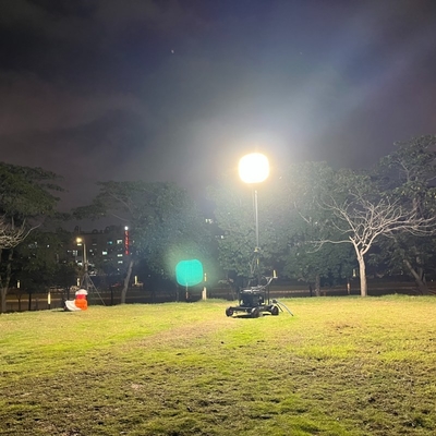 200W Warmweiße aufblasbare LED-Ballon-Arbeitsleuchte für Baustellen und Camping