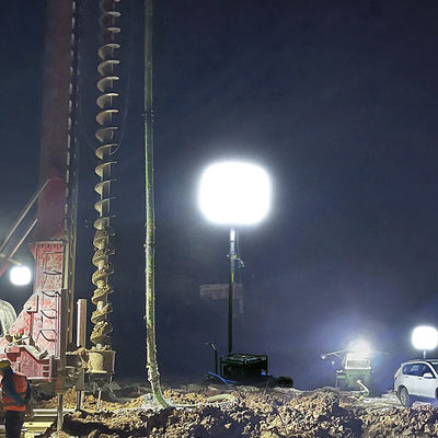 Handkurbelstativ LED Außenballonlichter 600W Mobilleuchtturm für Auftragnehmer