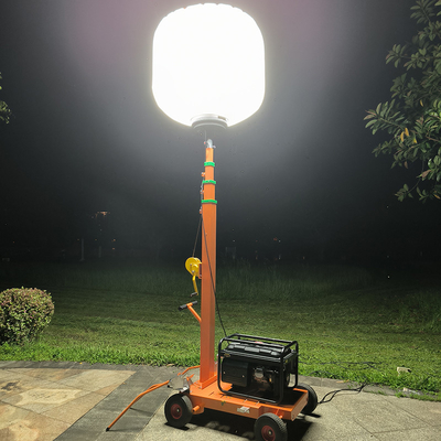Teleskopische mobile, tragbare Leuchtturmgenerator 1400W Led Ballonlampen 224000lm