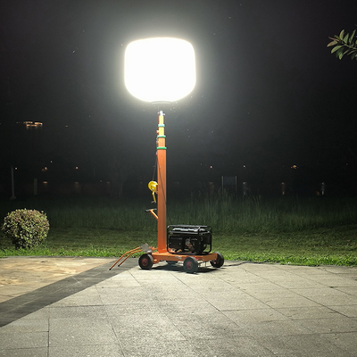 Trolleybusbeleuchtung LED Ballonlichtturm 1400W Mast Lichtturm für Feuerwehr und Rettung