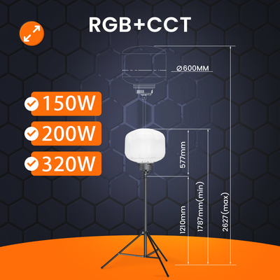 11250lm Ballonlicht Turm 150Watt Portable Arbeitslicht für Veranstaltungen
