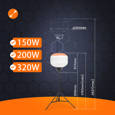 Batteriebetriebene wiederverwendbare Led-Ballons 200W 320W Mobilleuchtturm für Veranstaltungen im Freien