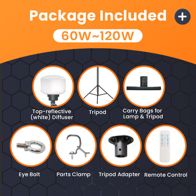 5000 Stunden Ballon LED-Licht 60W 100W LED-Leuchtturm für Partys Camps
