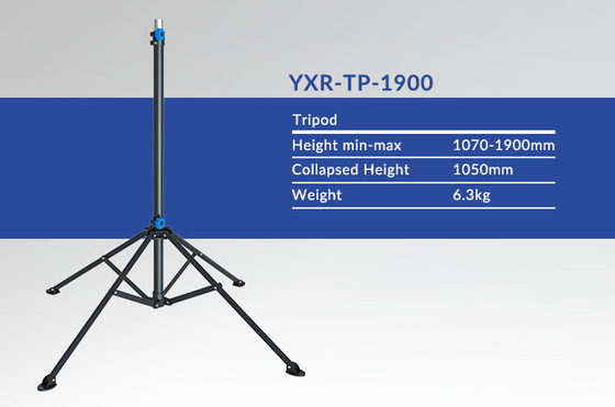 Manuelles Heben Schwarzes LED-Lichtstativ 1,9 m Ballon-Lichtstand