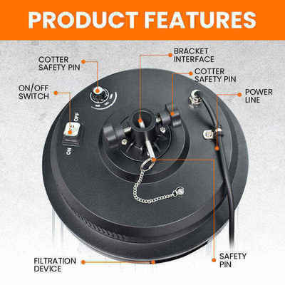 Lieferant Großhandel 36W LED-Flutlicht für den Außenbereich, verstellbarer Strahler mit ausziehbarem Arm für Camping im Freien