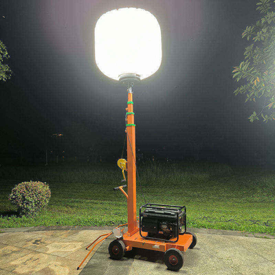 800W Tragbarer LED-Ballon-Lichtmast IP65 128000lm 360° Ausleuchtung