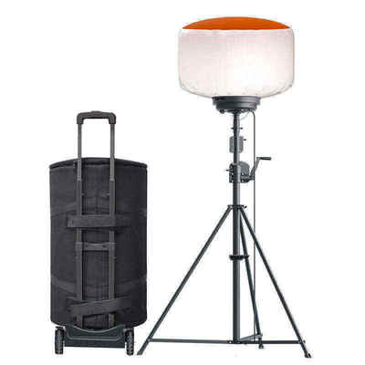 800W Tragbarer LED-Ballon-Lichtmast IP65 128000lm 360° Ausleuchtung