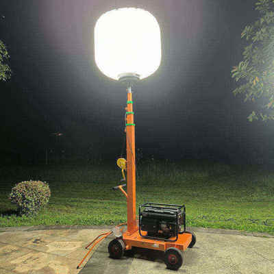 800W Tragbarer LED-Ballon-Lichtmast IP65 128000lm 360° Ausleuchtung